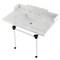 Kingston Brass 36 Carrara Marble Console Sink with Acrylic Legs, Marble WhiteOil Rubbed Bronze LMS3630MASQ5 - alternate 1